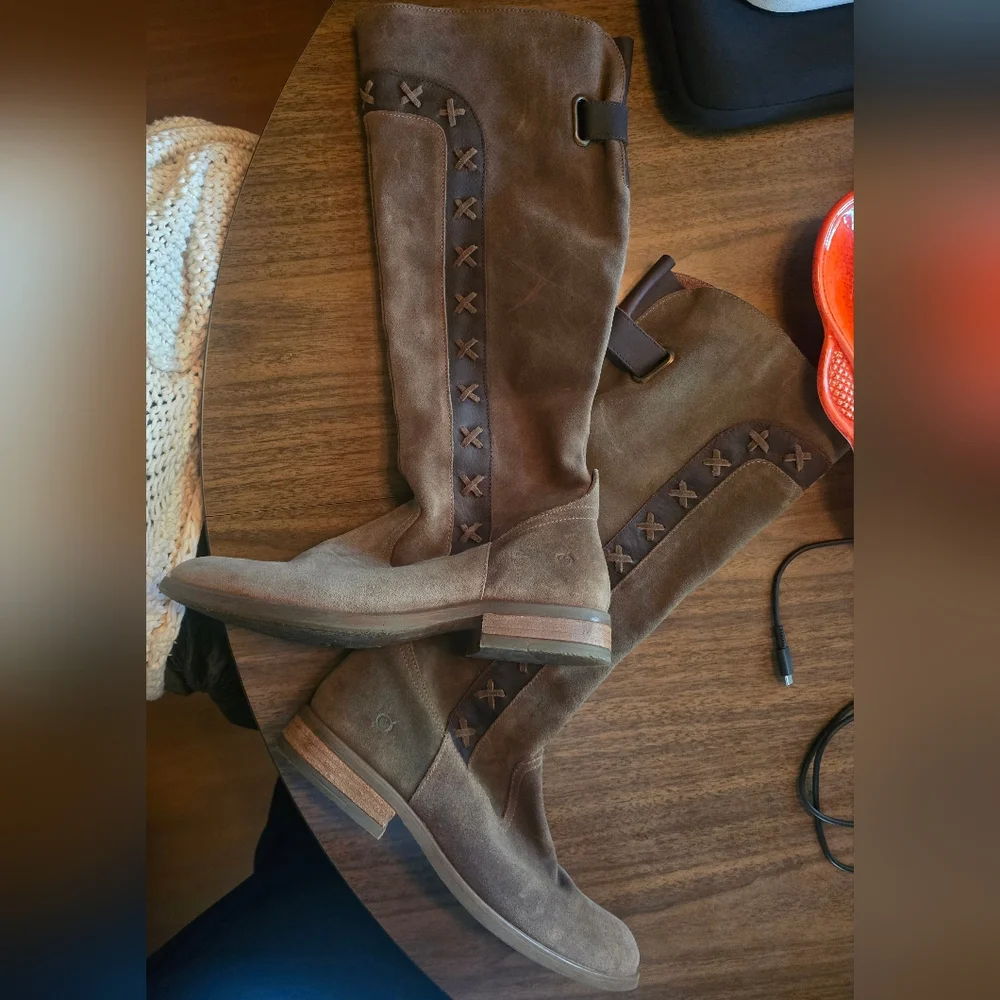 Born Brown Knee-High Boots Size 7